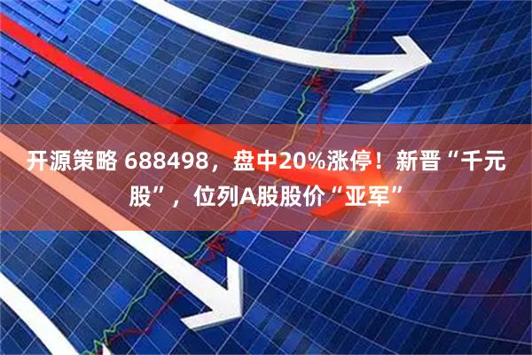 开源策略 688498，盘中20%涨停！新晋“千元股”，位列A股股价“亚军”